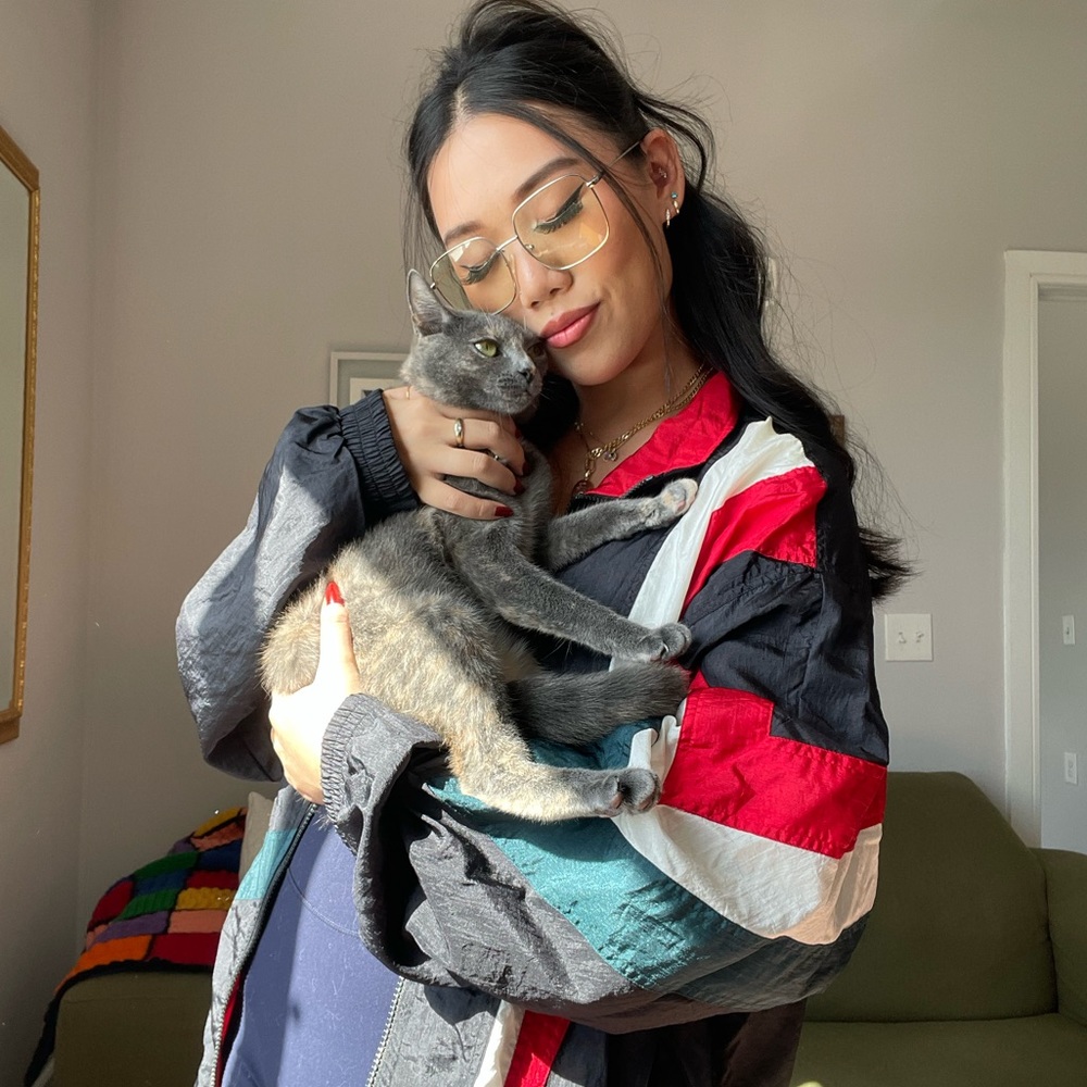 90s track suit jacket, nylon
